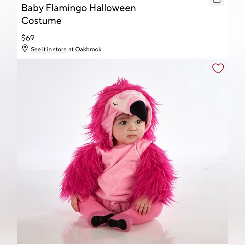 Pottery Barn Kids Flamingo Costume 0-6 months